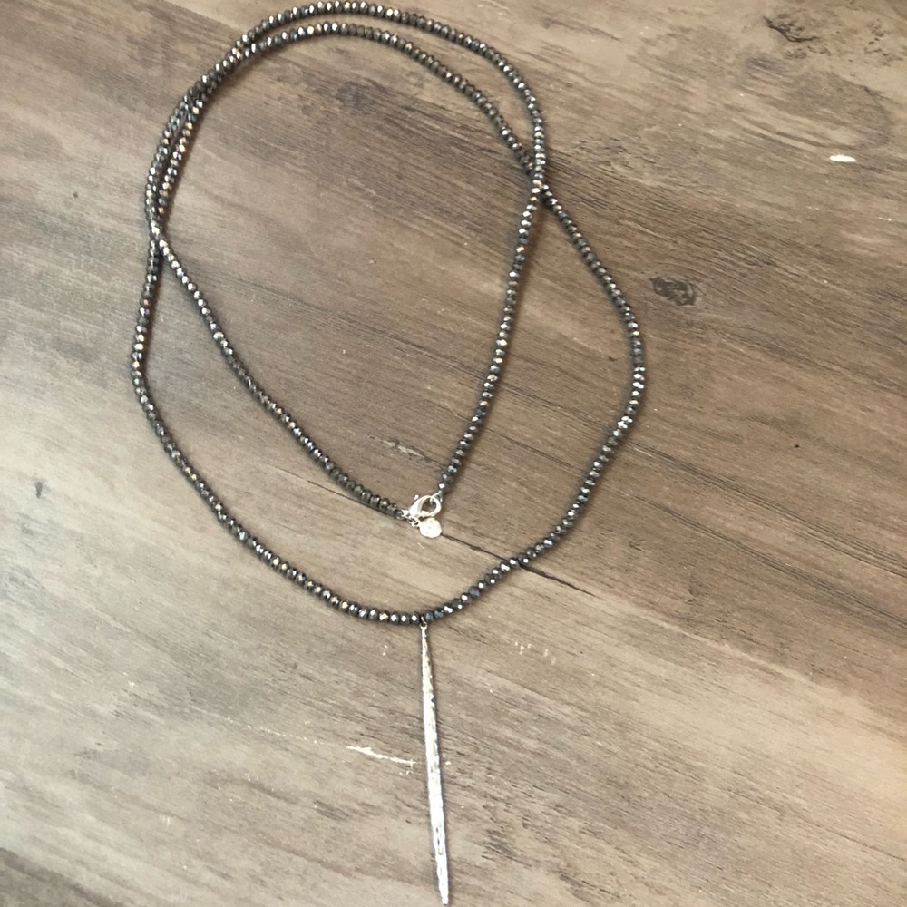 New Gorjana Nora Long Beaded Pendant necklace - Picture 6 of 8